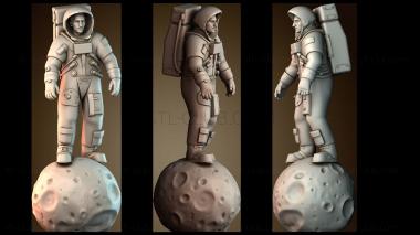 3D модель Астронавт Тесла на Луне (STL)