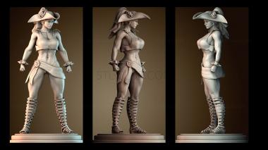 3D модель Женщина боец черного дракона (STL)