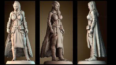 3D модель Женщина кочевница воин (STL)