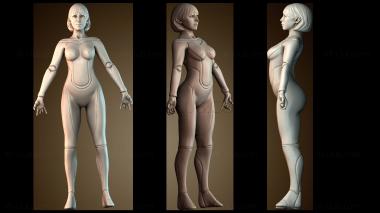 3D модель Тесла, женщина робот (STL)