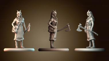 3D модель Женщина аборигенка в маске (STL)