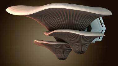 3D модель Настенный светильник в форме гриба (STL)