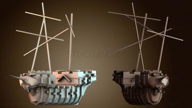 3D модель Выброшенный на берег корабль (STL)