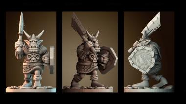 3D модель Рогатый орк (STL)