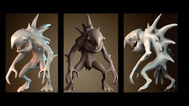 3D модель Монстры на Луне (STL)