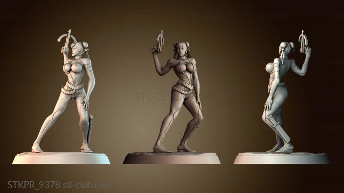 Статуэтки упрощенные Женский ручной арбалет убийца разбойник