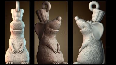 3D модель Мышь шеф повара брелок (STL)