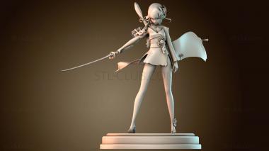 3D модель Японская женщина фехтовальщик (STL)