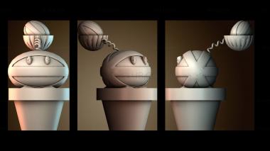 3D модель Растения против зомби (STL)