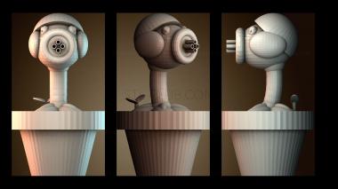 3D модель Растения против зомби (STL)