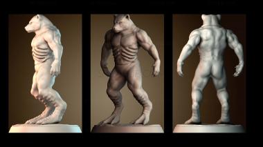 3D модель Воин гризли (STL)