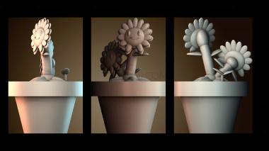 3D модель Растения против зомби (STL)