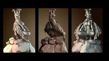 3D модель Богиня драконов (STL)