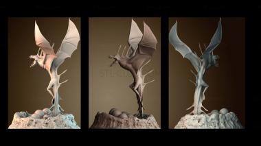 3D модель Драконы высиживают яйца (STL)