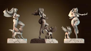 3D модель Женщина игрок тренирует покемонов (STL)