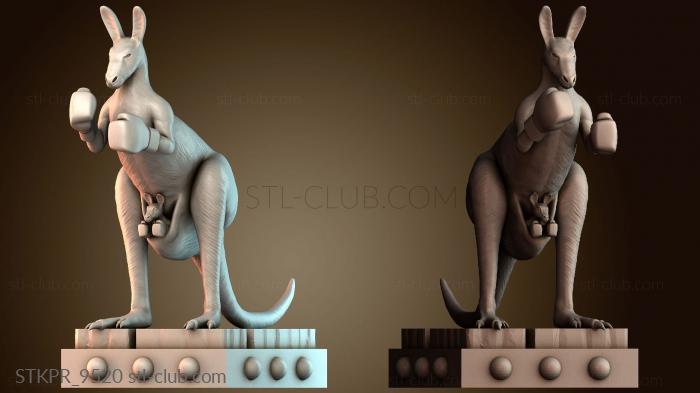 Статуэтки упрощенные Самка кенгуру играет в бокс