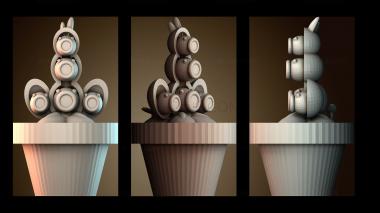 3D модель Растения против зомби (STL)