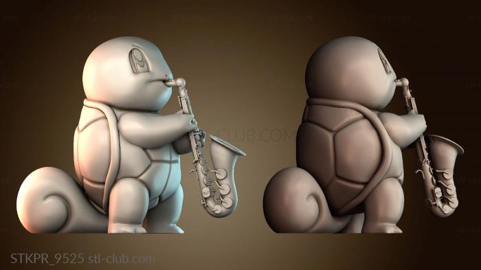 Статуэтки упрощенные Саксофон Сквиртла Покемон