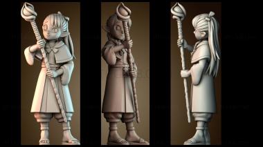 3D модель Маленькая девочка и волшебная палочка (STL)