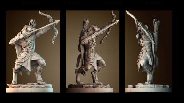 3D модель Старый Волк Лучник (STL)