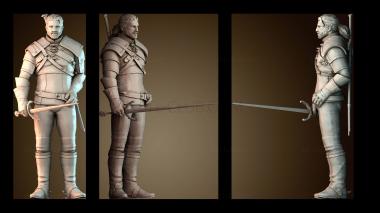 3D модель Геральт из Ривии (STL)