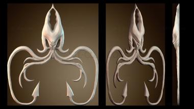 3D модель Стилизованный дизайн осьминога (STL)