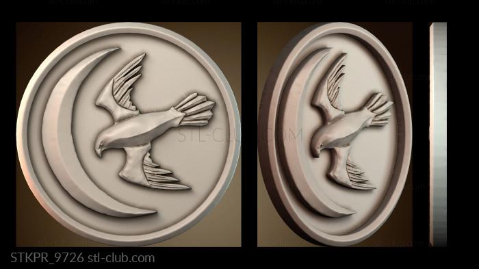 Статуэтки упрощенные Эмблема Луны и Птицы