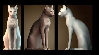 3D модель Скульптура египетской кошки (STL)