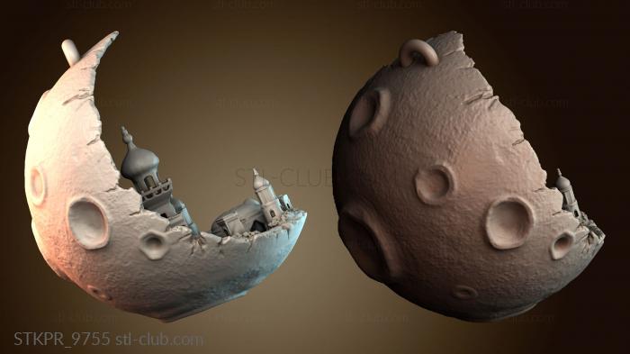 Статуэтки упрощенные Городской пейзаж, залитый лунным светом