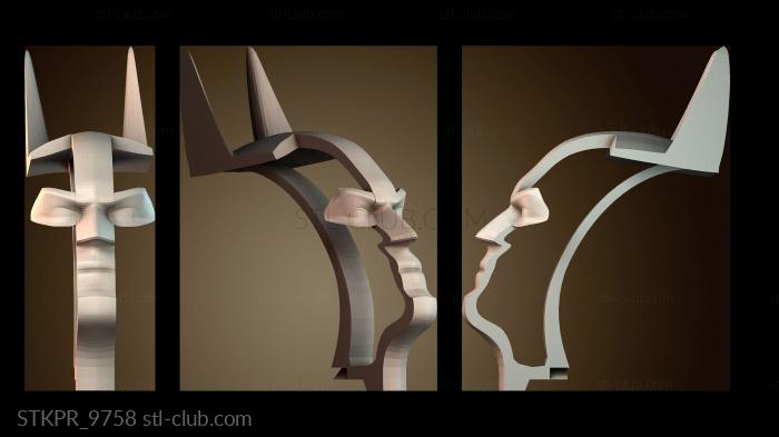 Статуэтки упрощенные Абстрактная металлическая скульптура