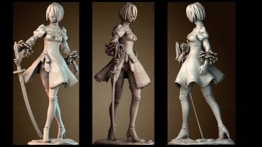 3D модель Nier Automata 2B (STL)