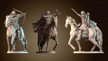 3D модель Эльфийский лучник Боевой всадник (STL)