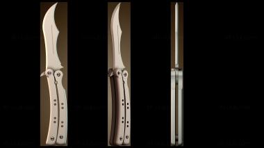 3D модель Дизайн ножа бабочки (STL)