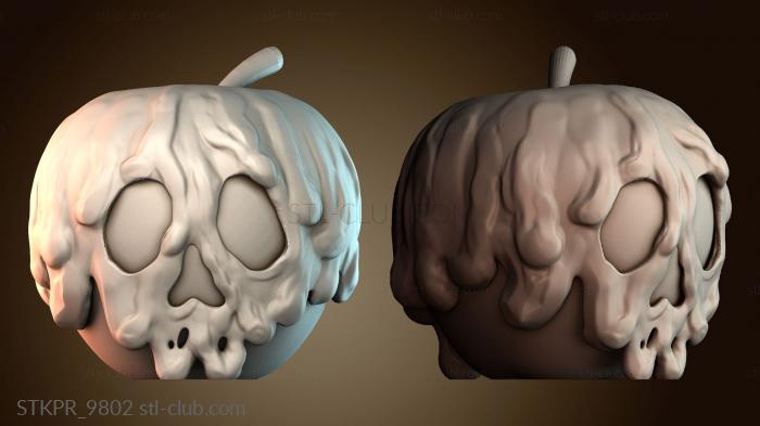 Статуэтки упрощенные Плавящееся яблоко череп