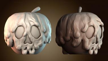 3D модель Плавящееся яблоко череп (STL)