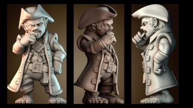 3D модель Пират полурослик  Каббн (STL)