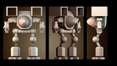 3D модель Геометрическая конструкция робота (STL)