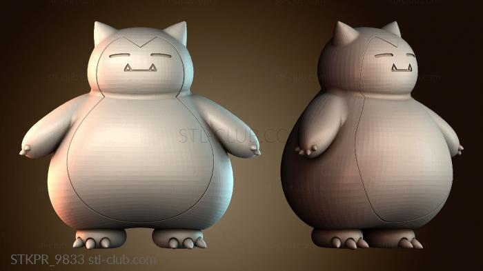 Статуэтки упрощенные Снорлакс Покемон