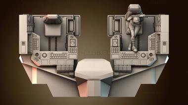 3D модель Образец кабины и пилота (STL)