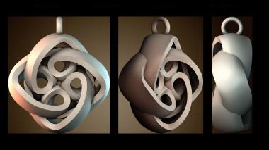 3D модель Кулон с переплетенными кельтскими мотивами (STL)