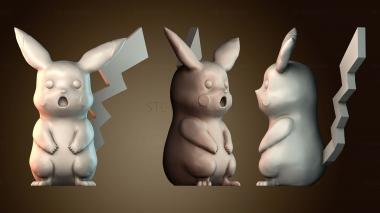 3D модель Удивлённый Пикачу Покемон (STL)