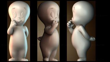 3D модель Каспер — дружелюбное привидение (STL)