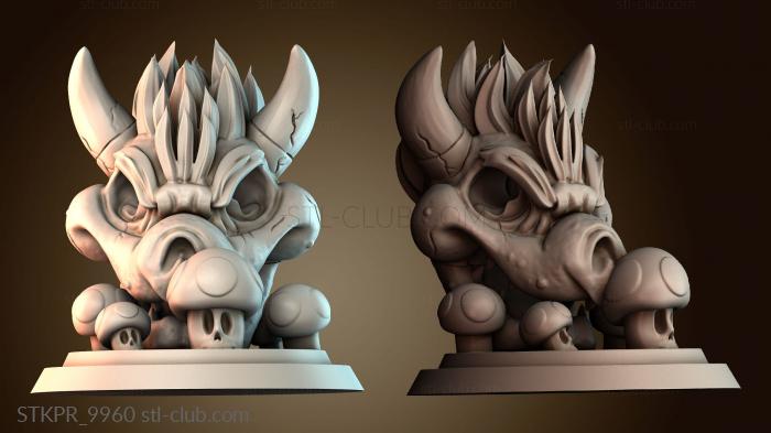 Статуэтки упрощенные Статуэтка держатель благовоний «Череп Боузера»