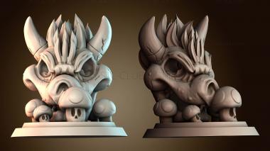 3D модель Статуэтка держатель благовоний «Череп Боузера» (STL)