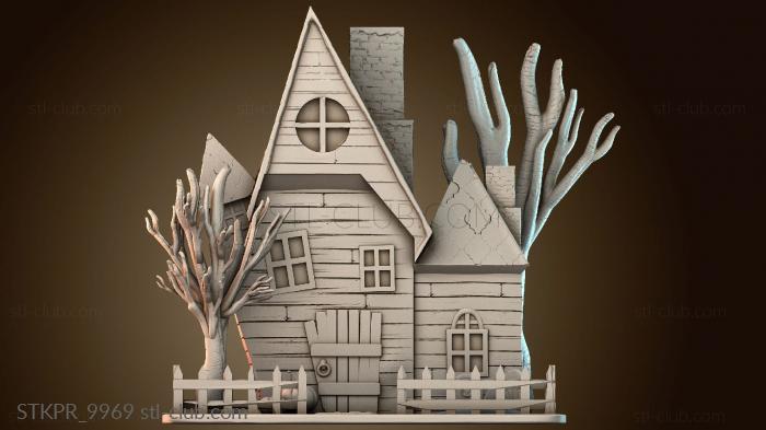 Статуэтки упрощенные Дом с привидениями Хэллоуин