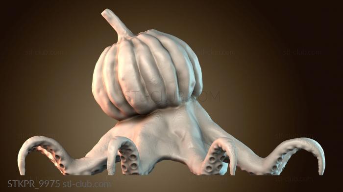Статуэтки упрощенные Octosquash Halloween Pumpkin gone mollusc