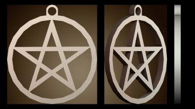 3D модель Брелок пентаграмма (STL)