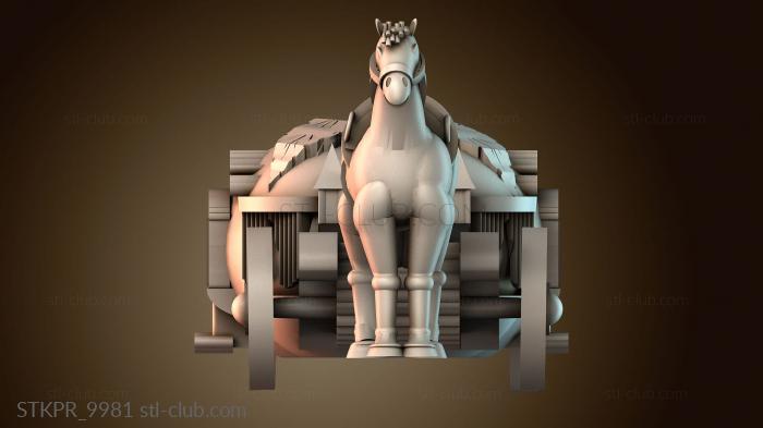 Статуэтки упрощенные Тыквенная карета — Хэллоуин