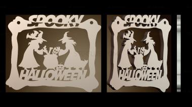 3D модель Табличка на Хэллоуин (STL)