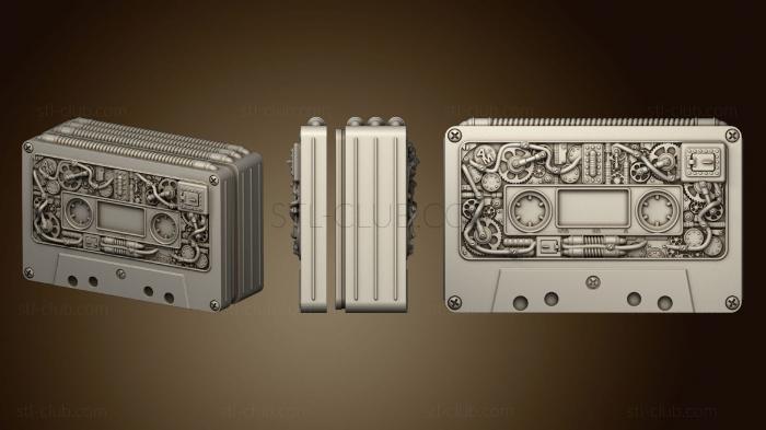 Коробка аудиокассет в стиле стимпанк